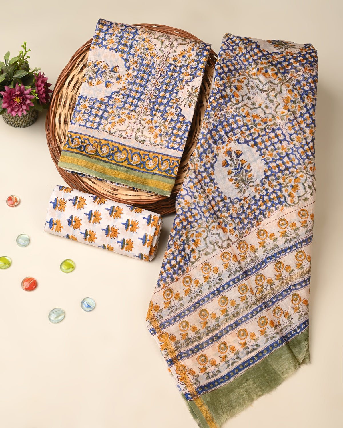 Elegant premium quality chanderi silk suit