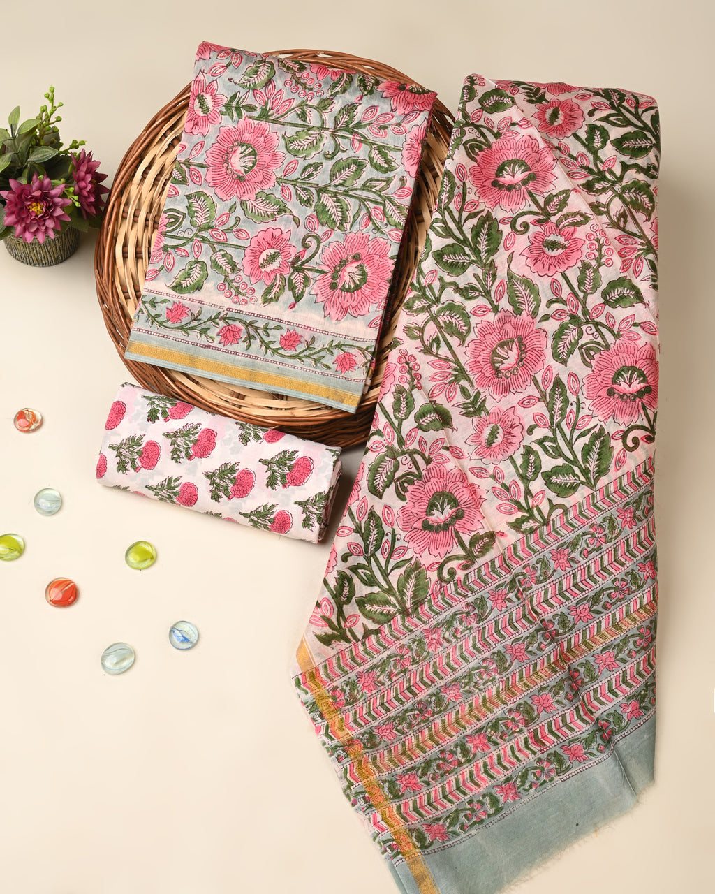 Elegant premium quality chanderi silk suit