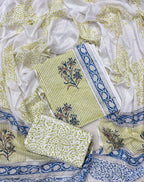 Exclusive Sanganeri Cotton Suit With Cotton Dupatta
